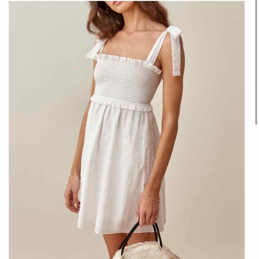 Reformation Dawson Dress in White Size Medium
